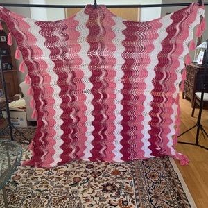 Hand Crocheted Blanket w/storage case